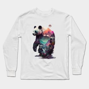 Standing Giant Panda Long Sleeve T-Shirt